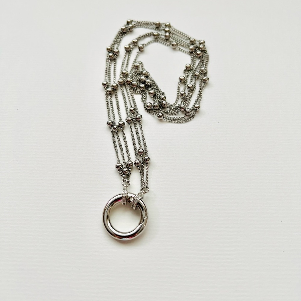 1x triple stainless steel chain with round carabiner 18” - Picture 4 of 16
